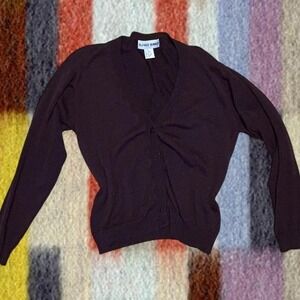 Vintage Alfred Dunner purple plum silk and cotton cardigan